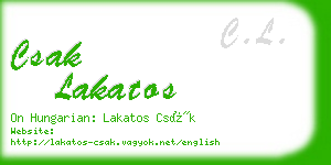 csak lakatos business card
